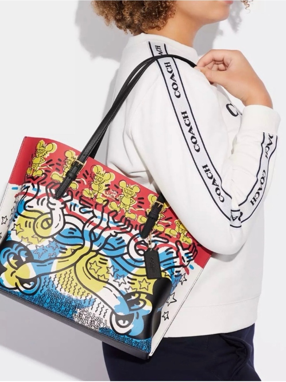 Coach x Keith Haring x Disney Mickey Mouse Tote NWT Limited Edition